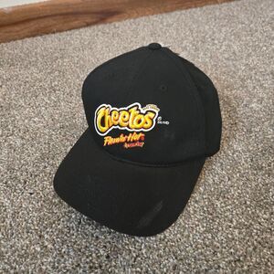Unisex Flaming Hot Cheetos Embroidered Black Snapback Hat Cap NEW
